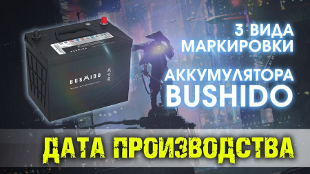 Аккумулятор Bushido дата выпуска. Все виды маркировки аккумулятора Бушидо. Расшифровка.